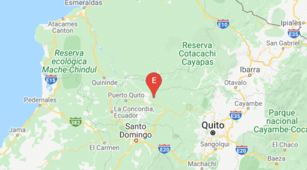 Un sismo de magnitud 3.78 en Santo Domingo fue sentido en Quinindé y Puerto Quito