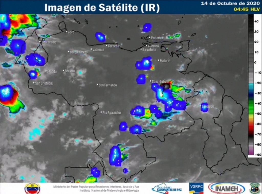 Se espera nubosidad y precipitaciones en varias zonas del territorio venezolano