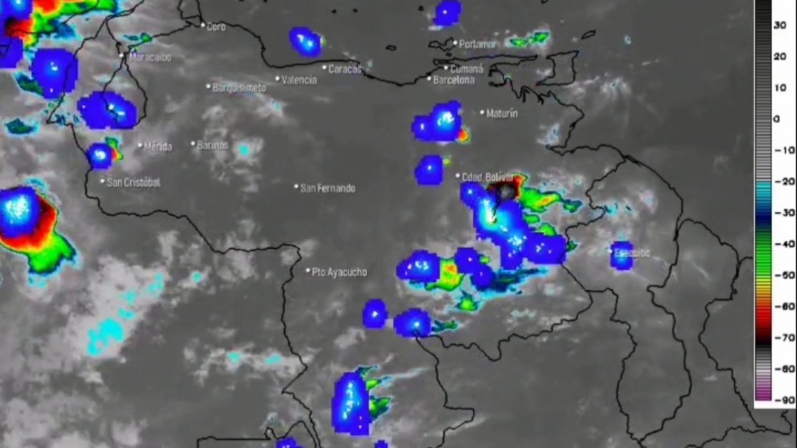 Se espera nubosidad y precipitaciones en varias zonas del territorio venezolano