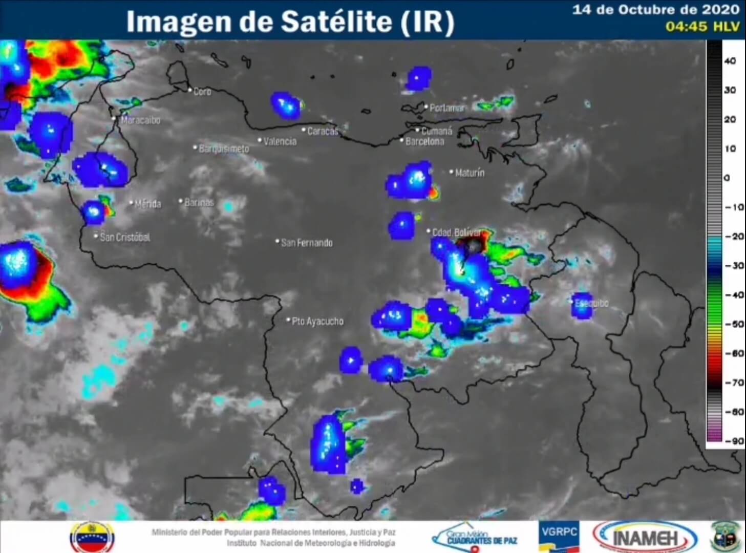 Se espera nubosidad y precipitaciones en varias zonas del territorio  venezolano - Protección Civil y Administración de Desastres