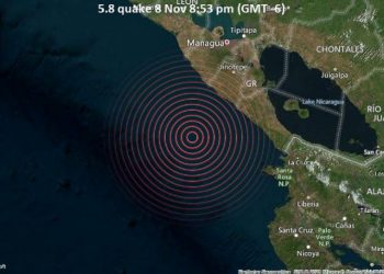 Sismo de 6.8 grados en Nicaragua.