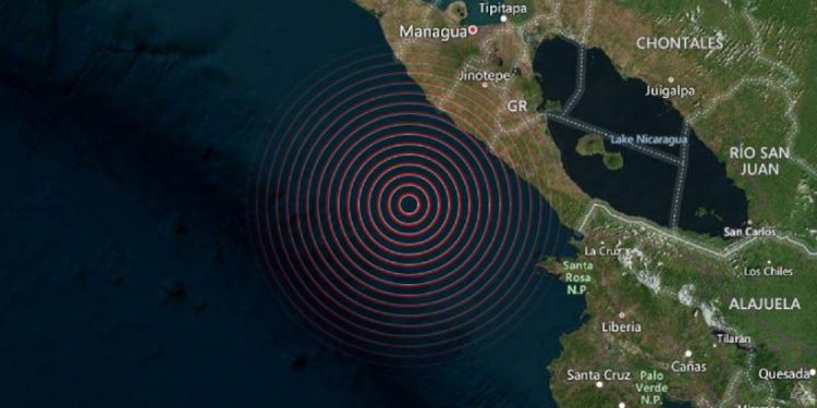 Sismo de 6.8 grados en Nicaragua.