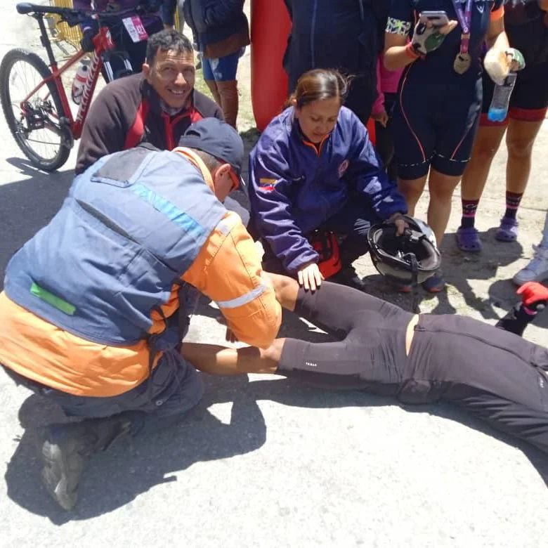 atención de lesionado en evento ciclístico 