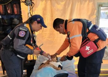 SNGR brindó atención y asistencia a feligreses que acompañaron al Nazareno de San Pablo