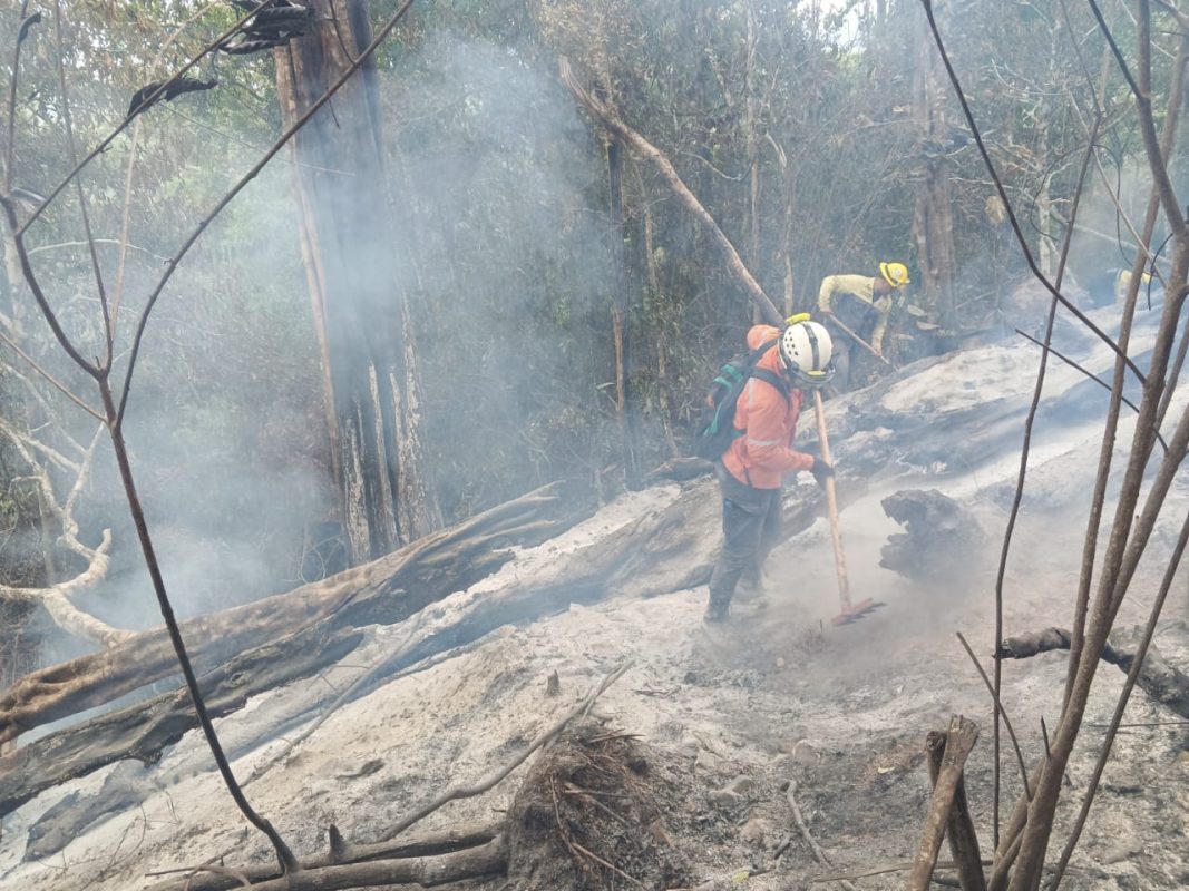 extinción de incendios en Bolivia