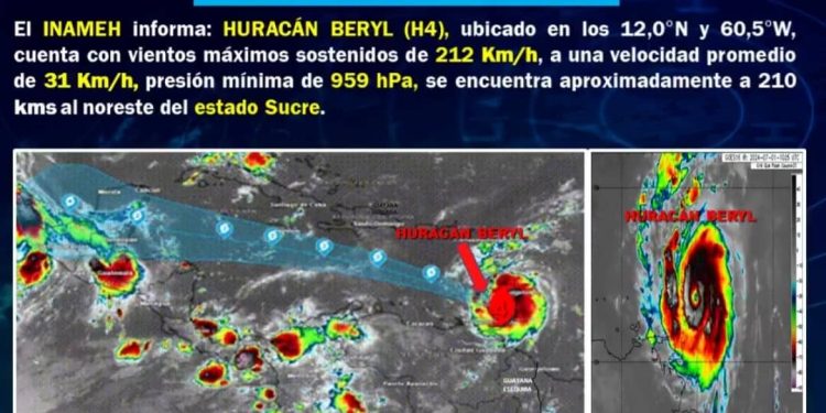 Gobierno activa Sistema Nacional de Gestión de Riesgo ante el paso del huracán Beryl por costas del país
