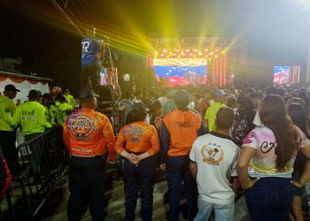 Protección Civil resguarda la seguridad durante Gran Concierto en honor a San Fernando Rey en Ospino, Portuguesa
