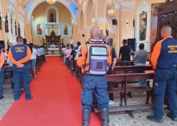 Protección Civil Carabobo activó dispositivo especial de seguridad en la Iglesia San Francisco