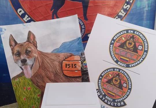 Protección Civil rindió honores a la Canina de Rescate Isis