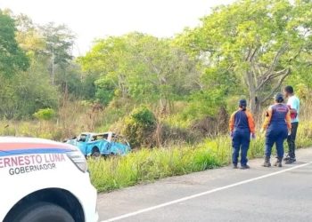 PC atendió volcamiento de un vehículo en el estado Monagas