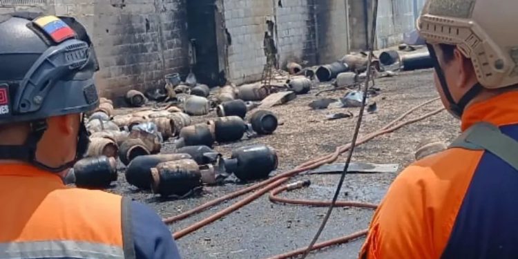 SNGR desplegó operativo de atención tras explosión masiva de cilindros GLP en el estado Cojedes