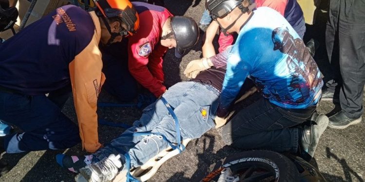 PC proporcionó asistencia prehospitalaria a un lesionado tras colisión en el estado Trujillo