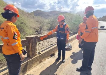 Protección Civil realiza inspección en el Puente La Culebra del estado Lara